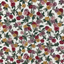 Vintage floral cotton fabric 3+ yards Northcottt Silk Inc. 122” L x 41.5” W