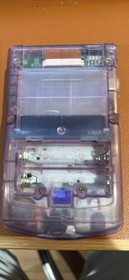 Nintendo Game Boy Color Atomic Clear Purple Handheld, Color Screen with games
