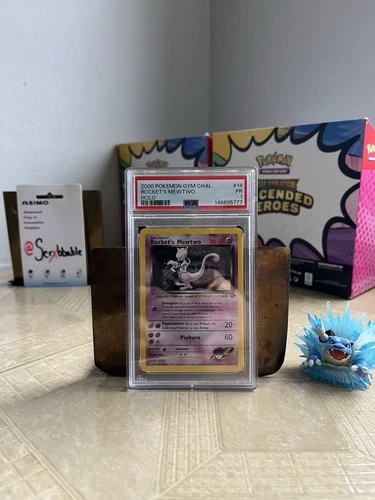 2000 POKEMON GYM CHALLENGE #14 - ROCKET'S MEWTWO HOLO - PSA 1