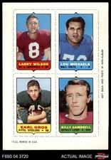 1969 Topps 4-in-1 Football Larry Wilson 8 - NM/MT