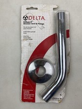 Delta Deluxe 8  Shower Arm  Flange Fits Standard 1/2  Solid Gauge Brass Pipe