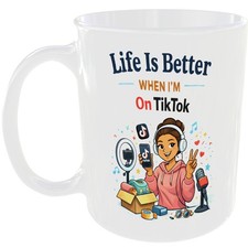 Listing image for TikTok Lover Gift Mug Content Creator Tik Tok Girl Influencer Ideal Cup For Her