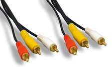 Dual RCA Audio RG59 Video Cable 12FT AV Premium