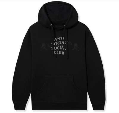ANTI SOCIAL SOCIAL CLUB x MASTERMIND JAPAN HOODIE - SIZE: S- Black [NEW]