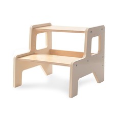 2 Step Wooden Toddler Kitchen Stool Helper Bathroom Sink Potty Training