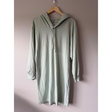 Theo & Spence Anthropologie Womens Milk Green Hoodie Dress TS9743 Size L NWT