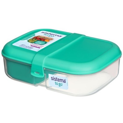 #ad #ad Sistema to Go Split Lunch Box 1.1L Food Storage Container with 2 Compartments $9.48
