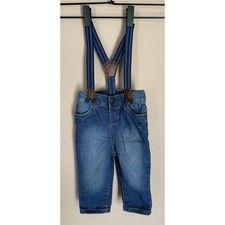 Oshkosh B Gosh Suspender Jeans With Adjustable or Removable Suspenders 9M Month