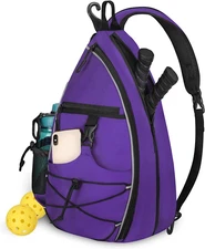 Pickleball Bag for Women,Mens Pickle Ball Backpack,Lightweight Sling Bag with Fe