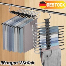 2STK Hosenbügel platzsparend Hosenkleiderbügel Mehrfachbügel Hosenhaltersystem