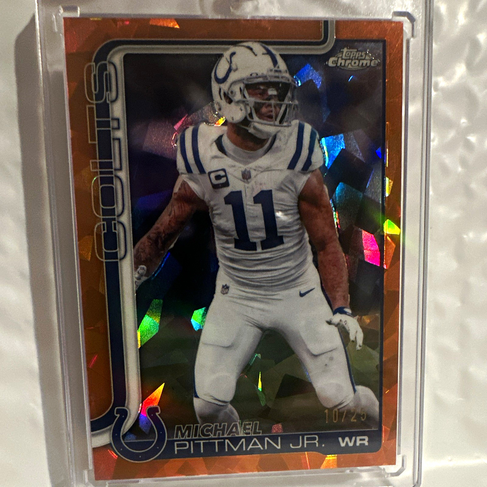 Topps 2023 Chrome Orange Michael Pittman Jr. #126 Indianapolis Colts /25