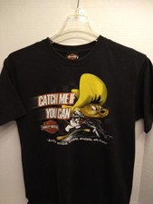 2000s Harley Davidson Shirt Mens M Black Speedy Gonzalez Looney Tunes Y2K