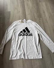 mens white adidas long sleeve shirt size xl