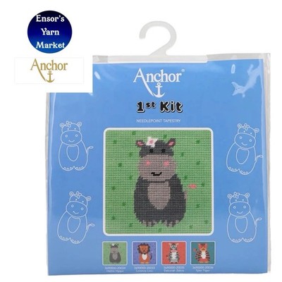 ANKER 1. Nadelspitze / Gobelin Set (Hattie Nilpferd 20034) Ideal für Anfänger
