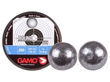 GAMO 250 Count ROUND BALL 5.5mm .22 Caliber Airgun Training Pellets