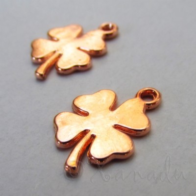 Four Leaf Clover 18mm Wholesale Copper Lucky Charms C7837 10, 20 Or 50PCs 