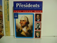 THE PRESIDENTS FAST FACTS CARDS DECK 52 CARDS 