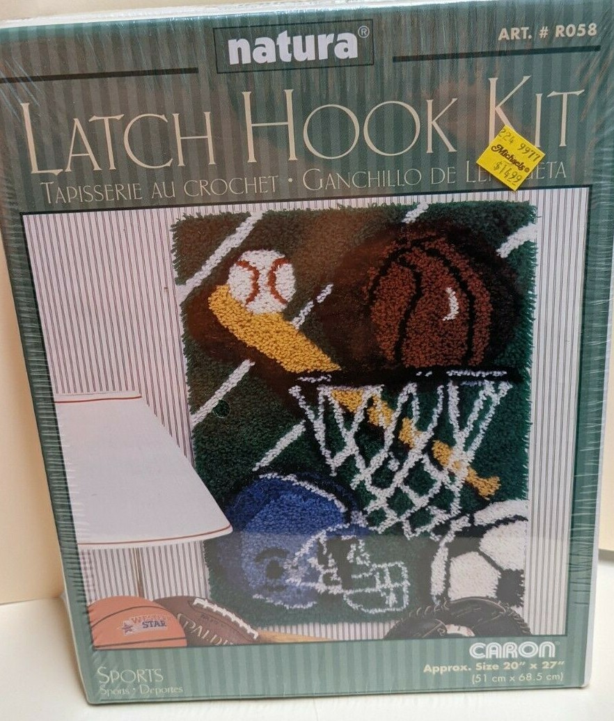 Sports Latch Hook Kit Natura Caron 20" X 27" New Sealed R058 eBay