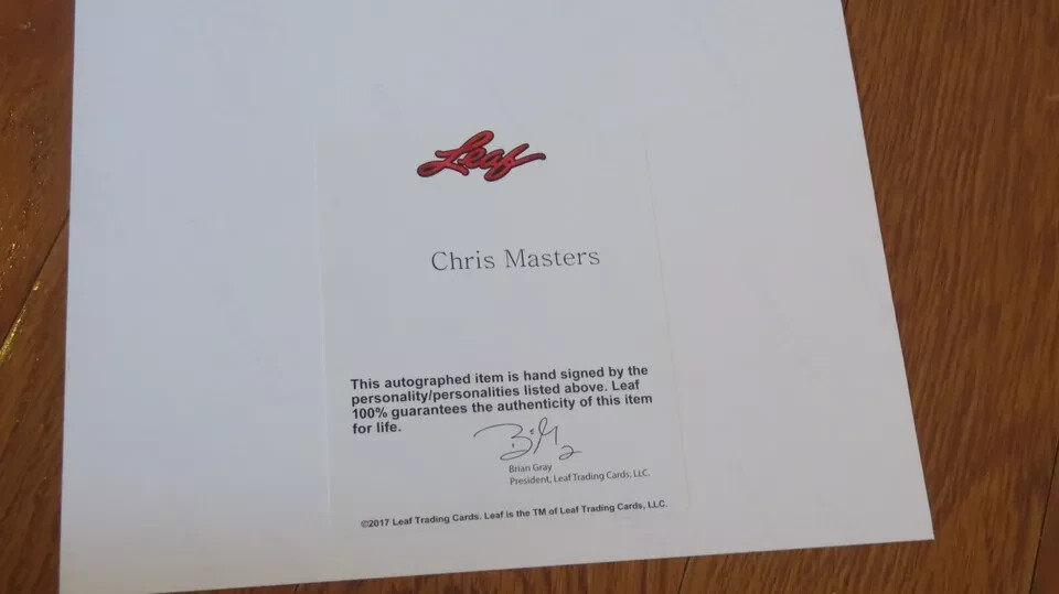 Chris Masters Hand Signed Autographed 8x10 Photo Wrestling WWE Leaf eBay