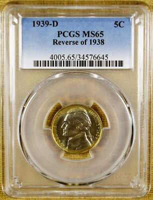 1939-D Reverse 1938 PCGS MS65 Jefferson Nickel - Peripheral Toning