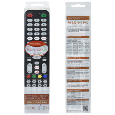 Neu HUAYU RM-L1210+G Pro für Samsung Sony LG Sharp Universal TV Fernbedienung