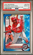 ROISMAR QUINTANA 2022 Bowman #BCP-83 Chrome 1st Blue Refractor /150 PSA 10 Gem