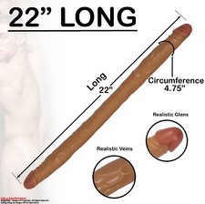 LONG 22" Realistic Dildo For Gay Men Anal Penis Prostate Butt Play