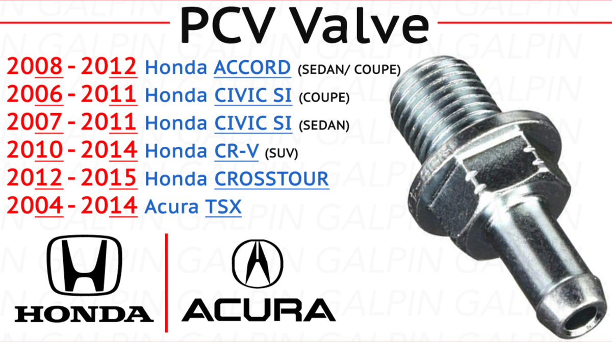 OEM Honda Crosstour CR-V Accord Civic PCV Valve & Washer