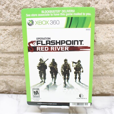 Operation Flashpoint Red River Xbox 360 Blockbuster Promo Shelf Display Card