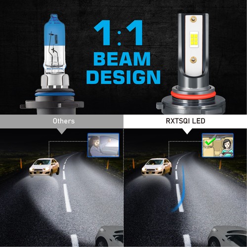 Faro LED haz alto bajo + bombilla antiniebla F8 6000K para Nissan Rogue 2014-2020 - Imagen 4 de 13