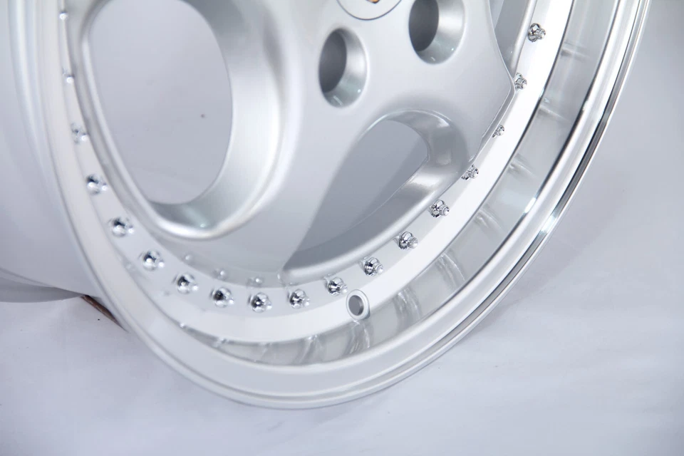 18" PORSCHE 911 RIMS SILVER MACHINE LIP WHEELS FOR PORSCHE 911 / 918 / 928 / 944 - image 3 of 4