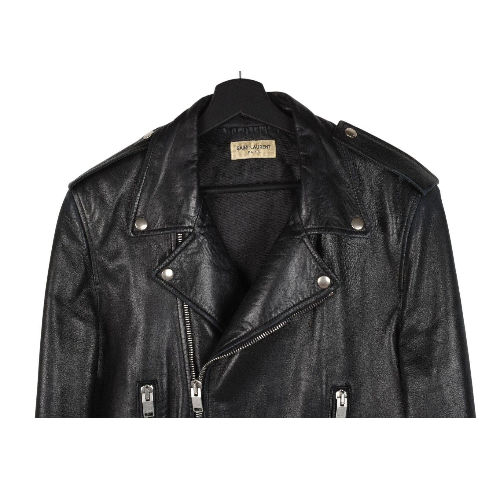Giacca di pelle uomo Saint Laurent L01 taglia IT52 M L S1393