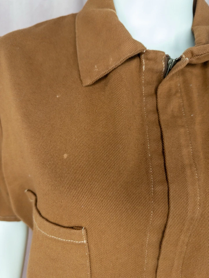 Mono para mujer Nº 6 Store naranja tostado 100 % algodón talla grande ropa de trabajo Foto 4 de 4