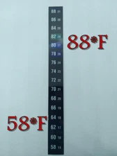 Aquarium Stick on Thermometer Dual Temperature Indicator Strip Microbiology F/C