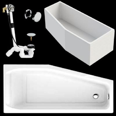 Ideal Standard Raumspar Badewanne Plus 160x70cm rechts inkl. Träger u. Ablauf