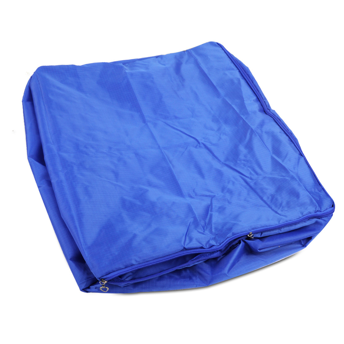 Blue Under Bed Storage Bag Easy Access Zip Duvet Pillow Clothes Fabric