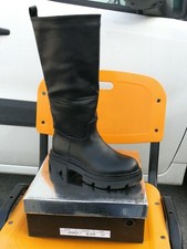 Stivali donna anfibi ragazza senza cerniera zeppa taglia 39