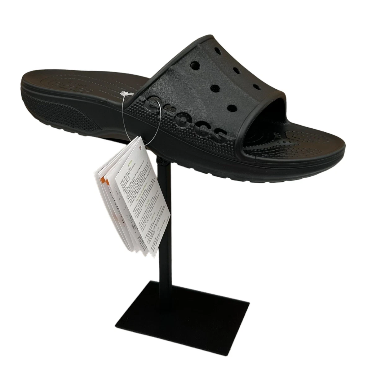 Crocs Baya Men\'s Slide Sandals Size 10-11 Solid Black Lightweight Water Friendly Amazon.com | Crocs Unisex Adult Baya II Slides, Black, 4 Men  main image 3
