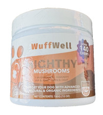 Wuff Well Mighty Mushrooms Peanut Butter Flavored Chews 140 Count Exp. 5/26