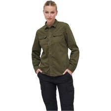 Brandit Ladies Vintage Shirt Long Sleeve Top Women Vintage Casual Shirt