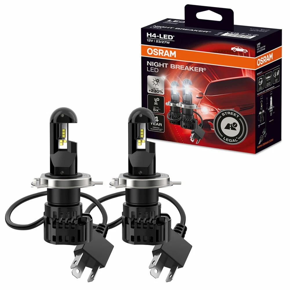 2 Original Osram LED Night Breaker/Socket: H4/Approval Germany ( Abg )