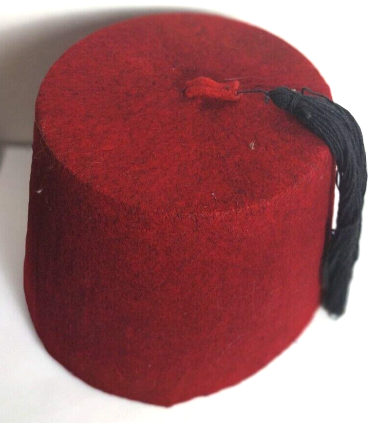 Turkish Ottoman Red Cylinder Hat FEZ AUTHENTIC TURKISH Ottoman