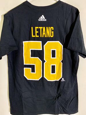 adidas  NHL T-Shirt Pittsburgh Penguins Kris Letang Black sz XL
