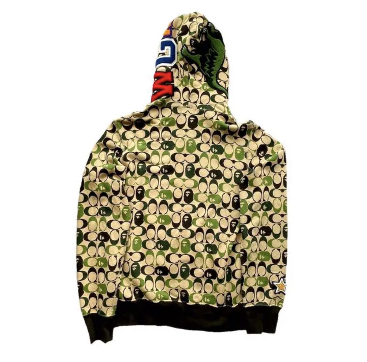APE COACH Shark Full Zip Hoodie Used from Japan | eBay