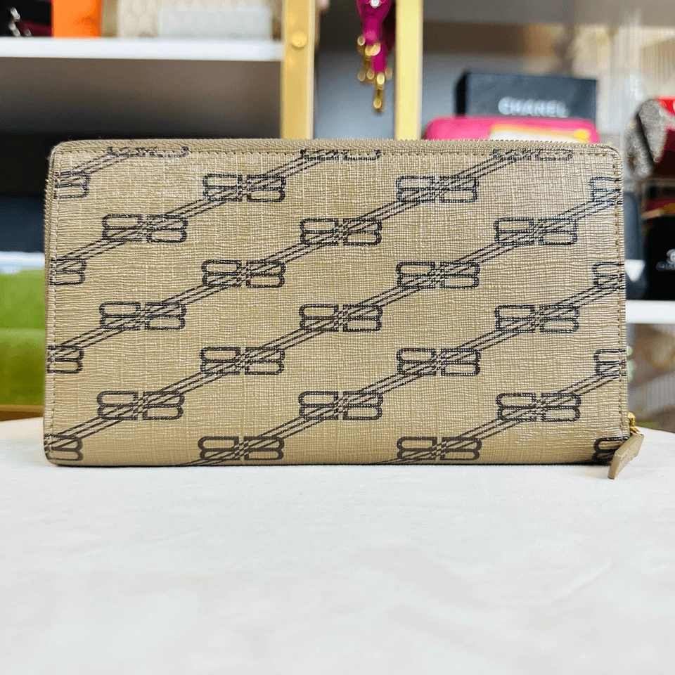 Balenciaga Signature Continental Zip Around Wallet BB Monogram Coated Canvas - Image 2 of 4