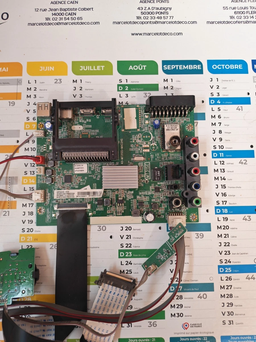 Carte Mère Pour TV Thomson 65UG6300 - Référence 40-MS86N1-MAA2HG - Occasion Fonctionnelle