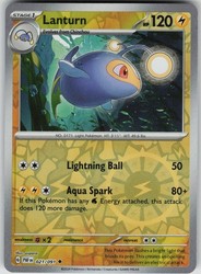 Lanturn 021/091 Paldean Fates Reverse Holo