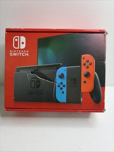Nintendo Switch with Neon Blue and Neon Red Joy‑Con - Japan Import with US Plug