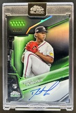 2026 Topps Chrome Black Didier Fuentes Auto RC Green Refractor #/99 Braves