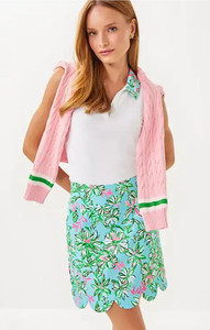 LILLY PULITZER SIZE 10 LUXLETIC MONICA SKORT *LIL SON OF A BUN* UPF 50+